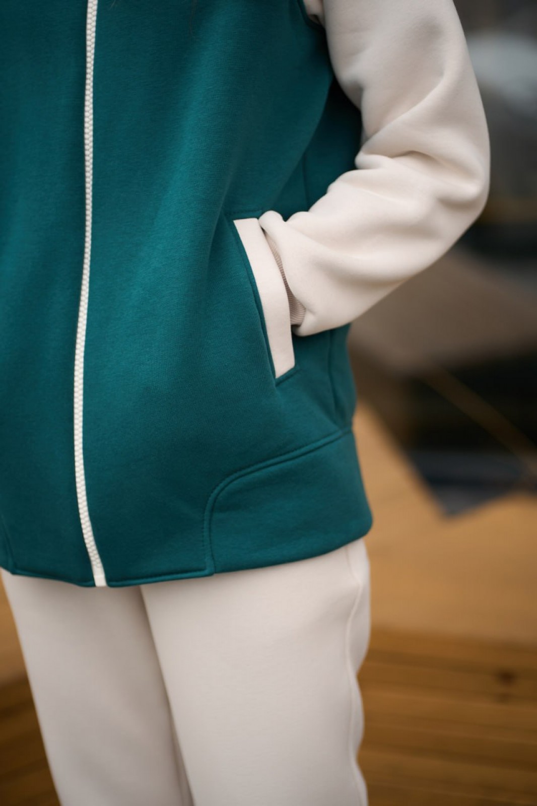 Жіночий теплий спортивний костюм колір зелений р.XL 443662