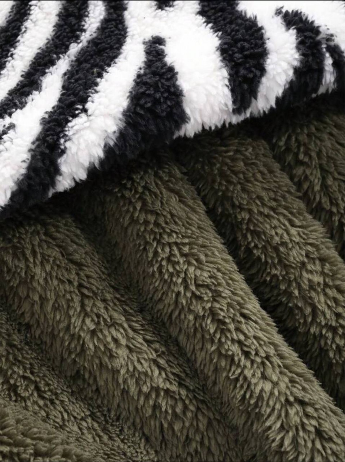 Жіноча піжама з хутра Тедді колір зебра хакі р.42/46 449019