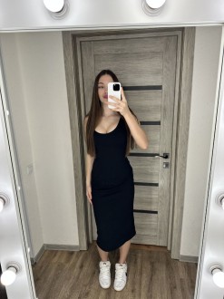 Жіночий костюм сукня та кофта колір чорний р.42/44 450581
