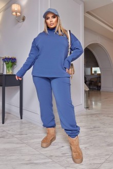 Жіночий теплий костюм колір джинсовий р.54/56 448239