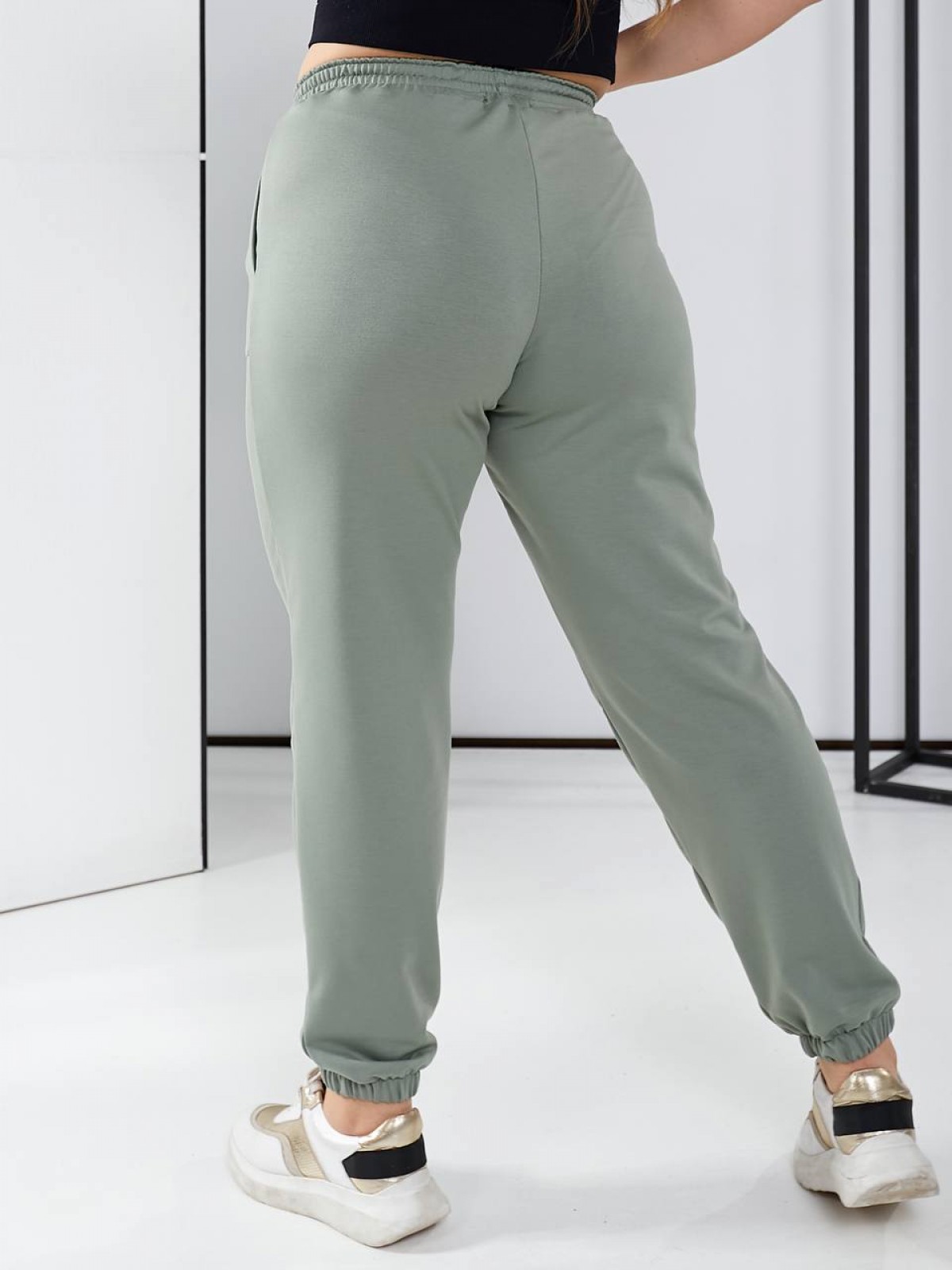 Жіночі штани колір оливка р.62/64 450111