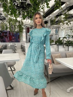 Жіноча сукня із софту колір ментол р.42/44 452304
