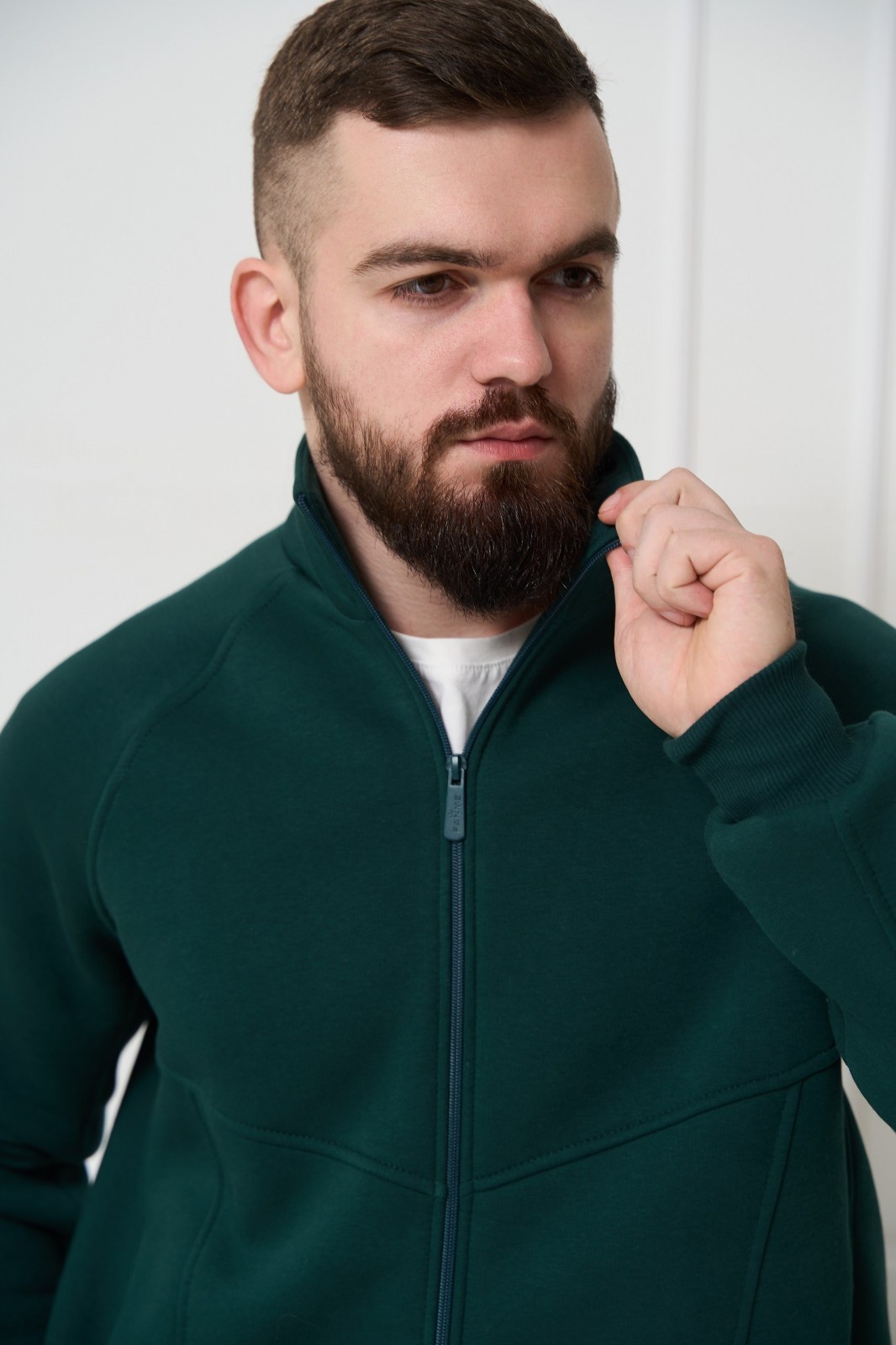 Чоловічий теплий спортивний костюм колір зелений р.L 448680