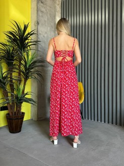 Жіноча сукня із софту міді колір червоний р.42/44 454848