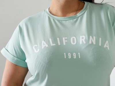 Жіноча футболка California колір м'ятний р.56/58 432461