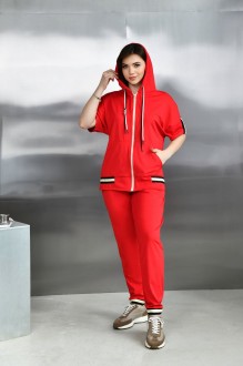 Жіночий спортивний костюм колір червоний р.52/54 455648