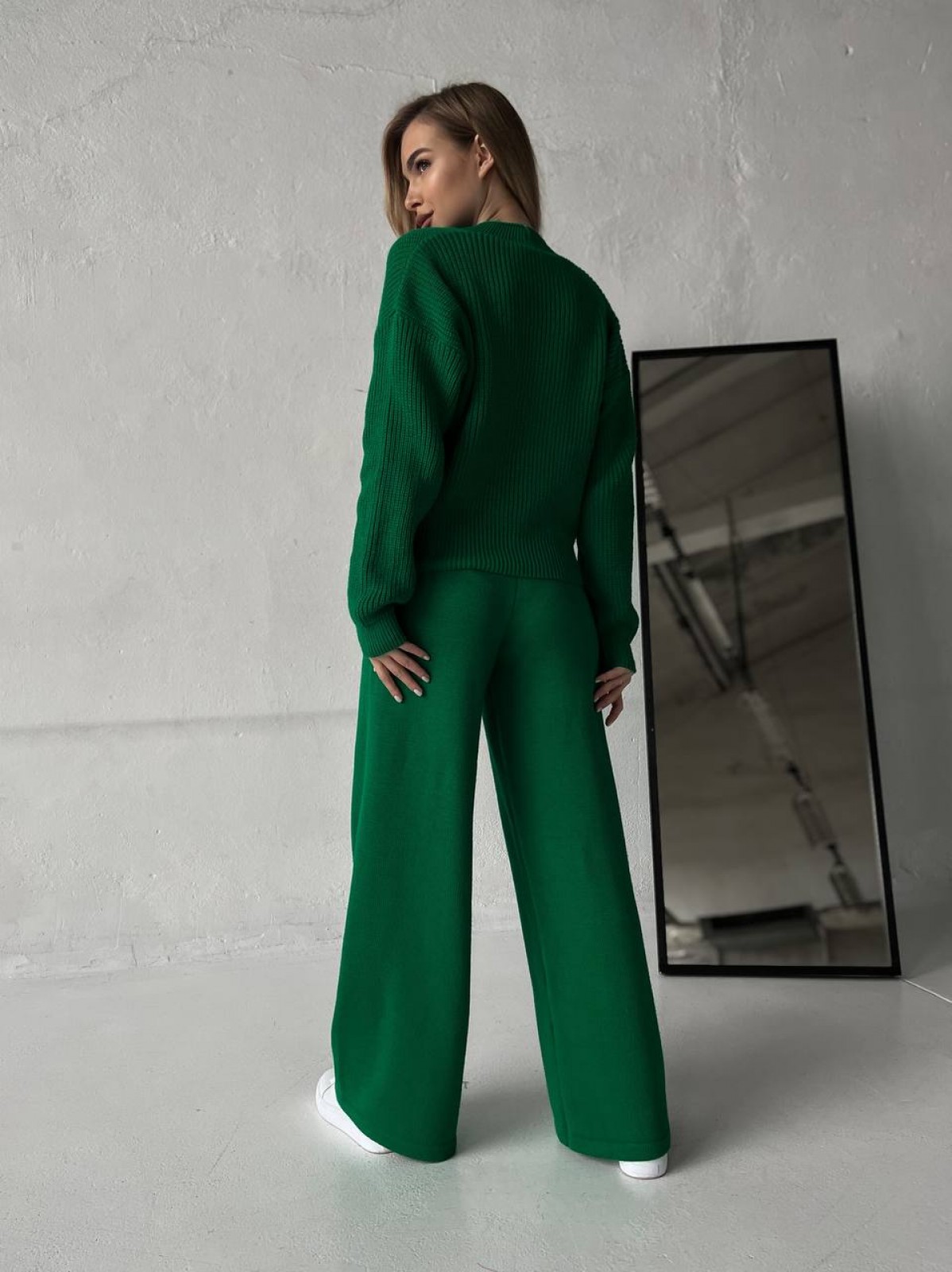 Жіночий прогулянковий костюм двійка колір зелений р.42/46 432611