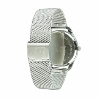 Годинник ZIZ Late white, ремінець з нержавіючої сталі срібло і додатковий ремінець 142927