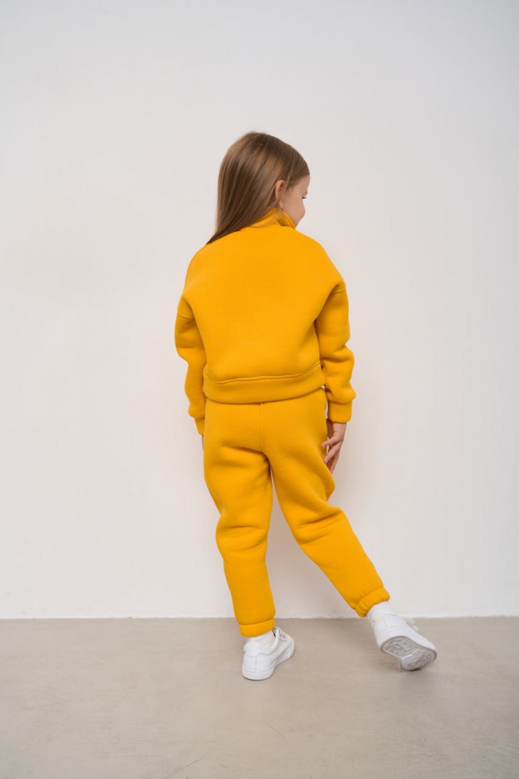 Теплий спортивний костюм для дівчинки колір жовтий р.110 444384