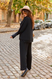 Жіночий костюм з ангори колір чорний р.54/56 445506