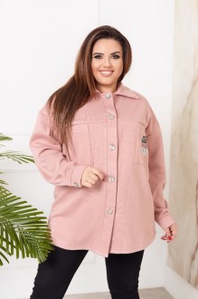Жіноча сорочка-куртка персикового кольору р.58/60 375984