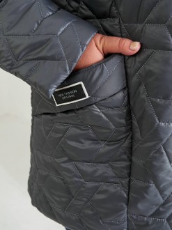Жіноча демісезонна куртка колір графіт р.56/58 440569