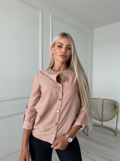 Жіноча блузка софт колір беж р.48/50 454159