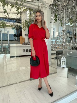 Жіноча сукня вільного крою колір червоний р.42/44 452305