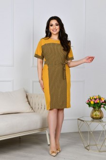 Жіноча сукня прямого фасону колір жовтий р.48/50 432783