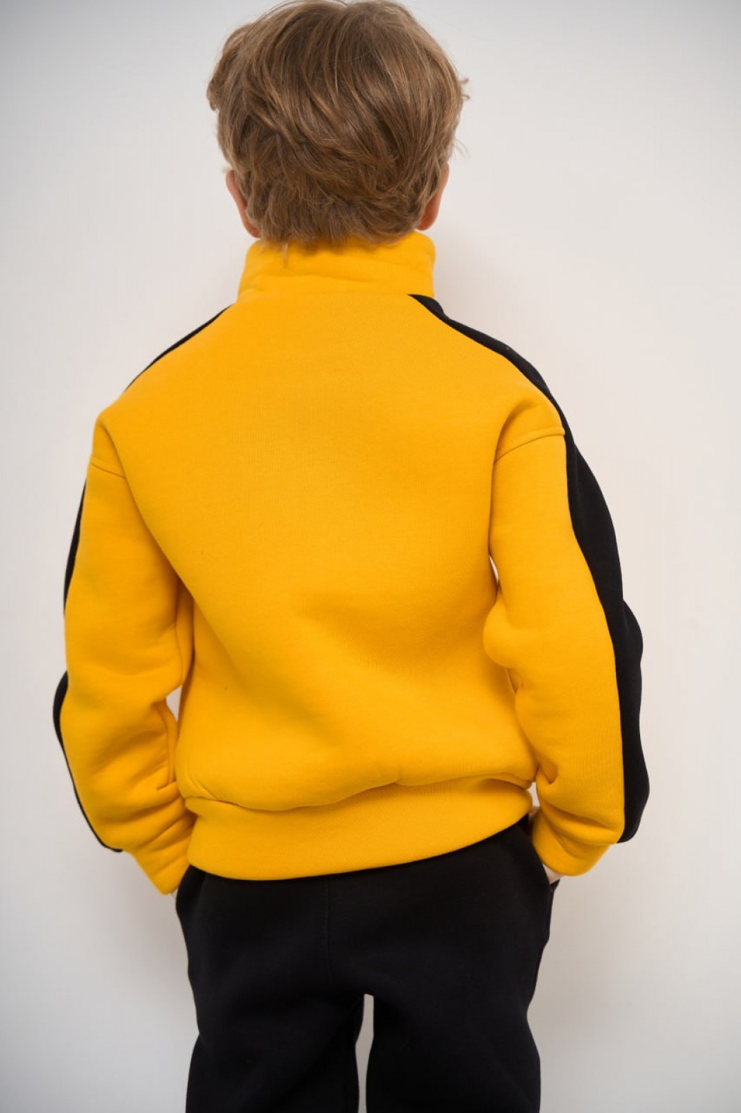 Теплий костюм для хлопчика колір жовтий р.140 447880