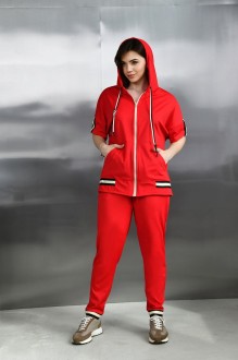 Жіночий спортивний костюм колір червоний р.56/58 455649