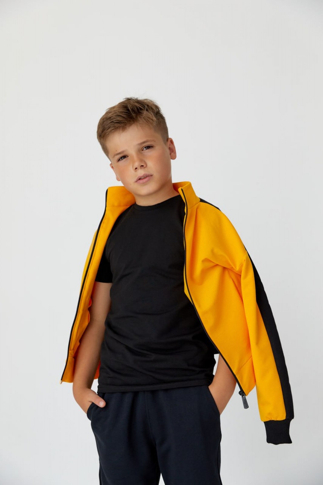 Дитячий спортивний костюм для хлопчика жовтий р.158 439156
