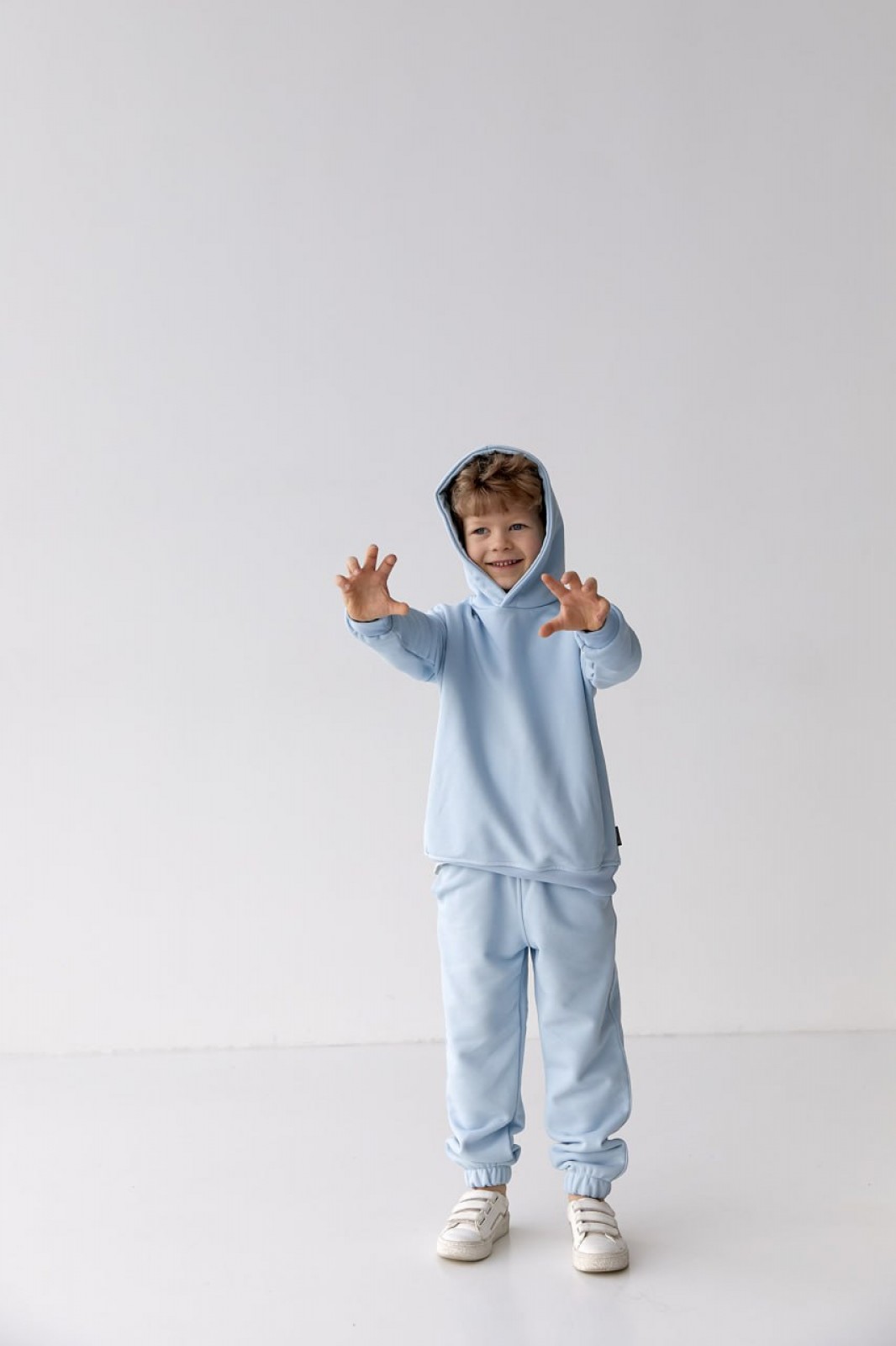 Дитячий спортивний костюм для хлопчика світло-блакитний р.158 439902