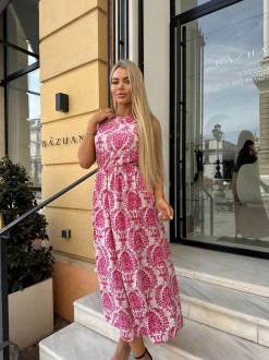 Жіноча сукня із шовкового софту колір рожевий р.42/44 459616