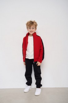 Теплий костюм для хлопчика колір червоний р.122 447463