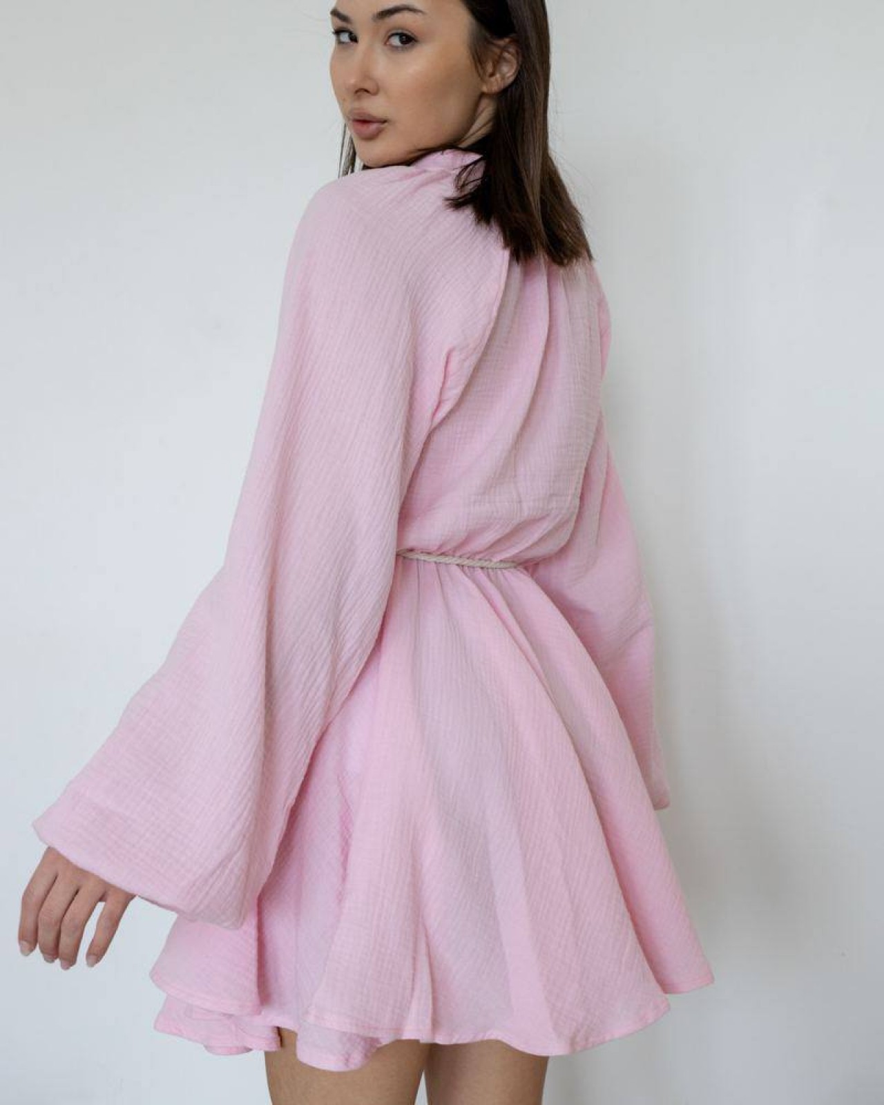 Жіноче плаття з мусліну «Milana» колір рожевий р.M 455519