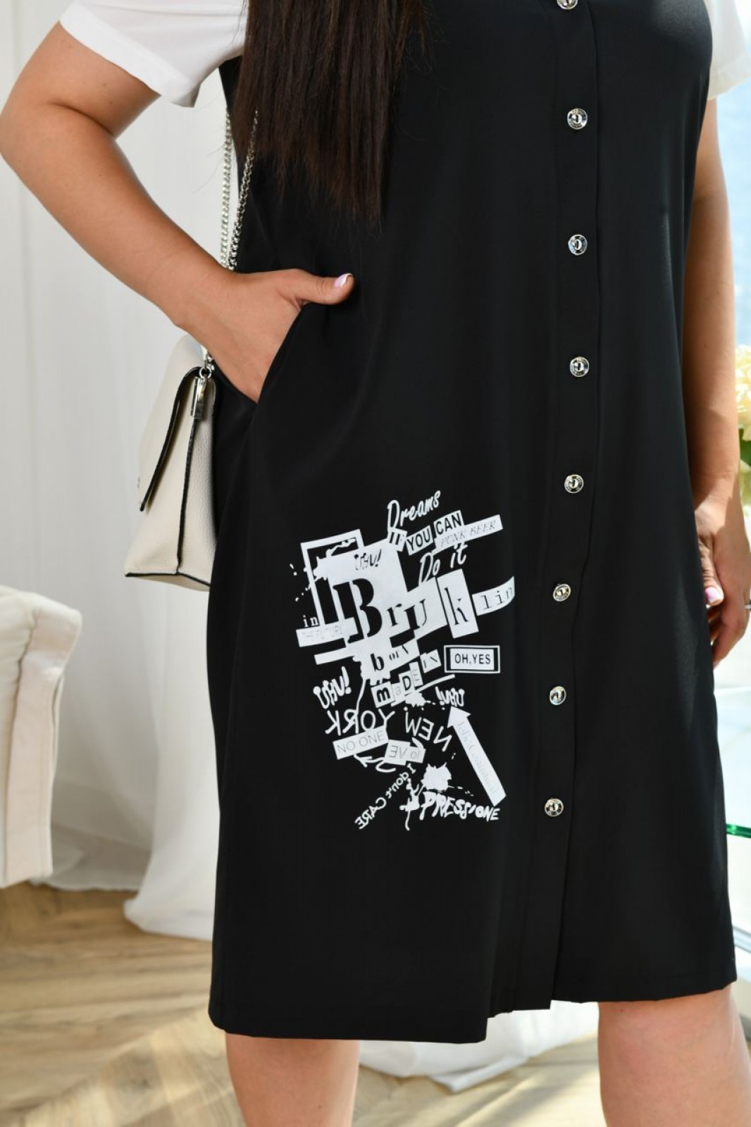 Жіноча спортивна сукня із софту колір чорний р.48/50 455548