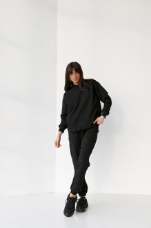 Жіночий костюм худі+джогери колір чорний р.XXL 421093