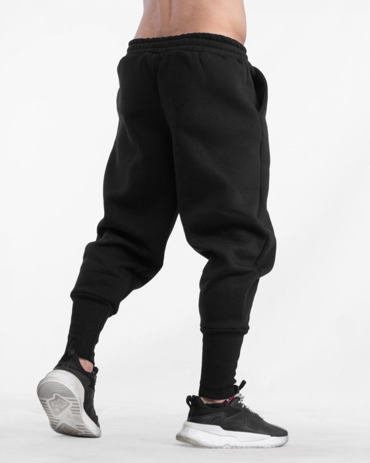 Унісекс теплі спортивні штани колір чорний р.2XL 444550