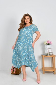 Жіноча сукня зі штапелю колір блакитний р.52 459604
