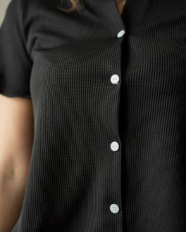 Жіноча піжама із шортами «Selena» колір чорний р.S 453212