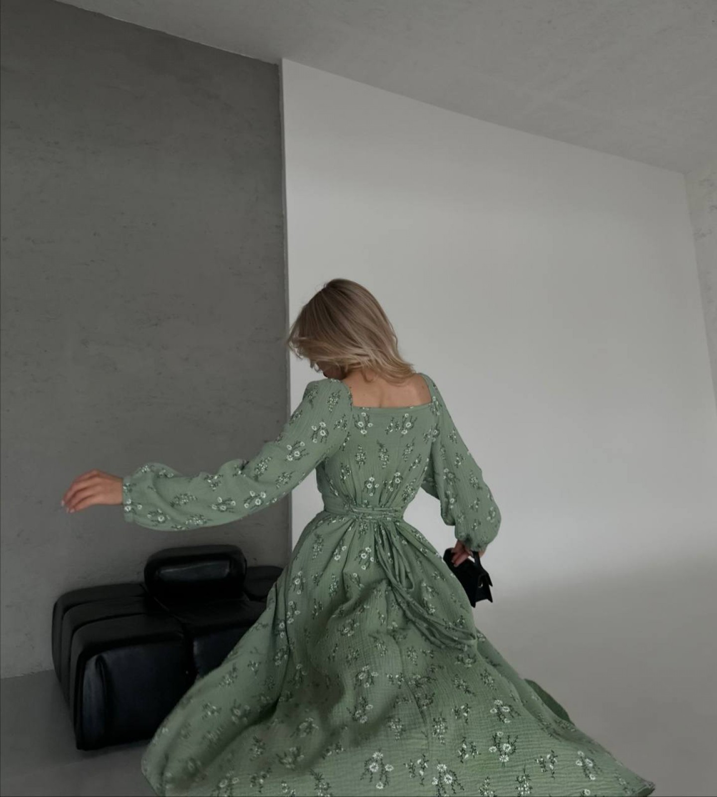 Жіноче плаття з мусліну колір оливка р.42/44 452525