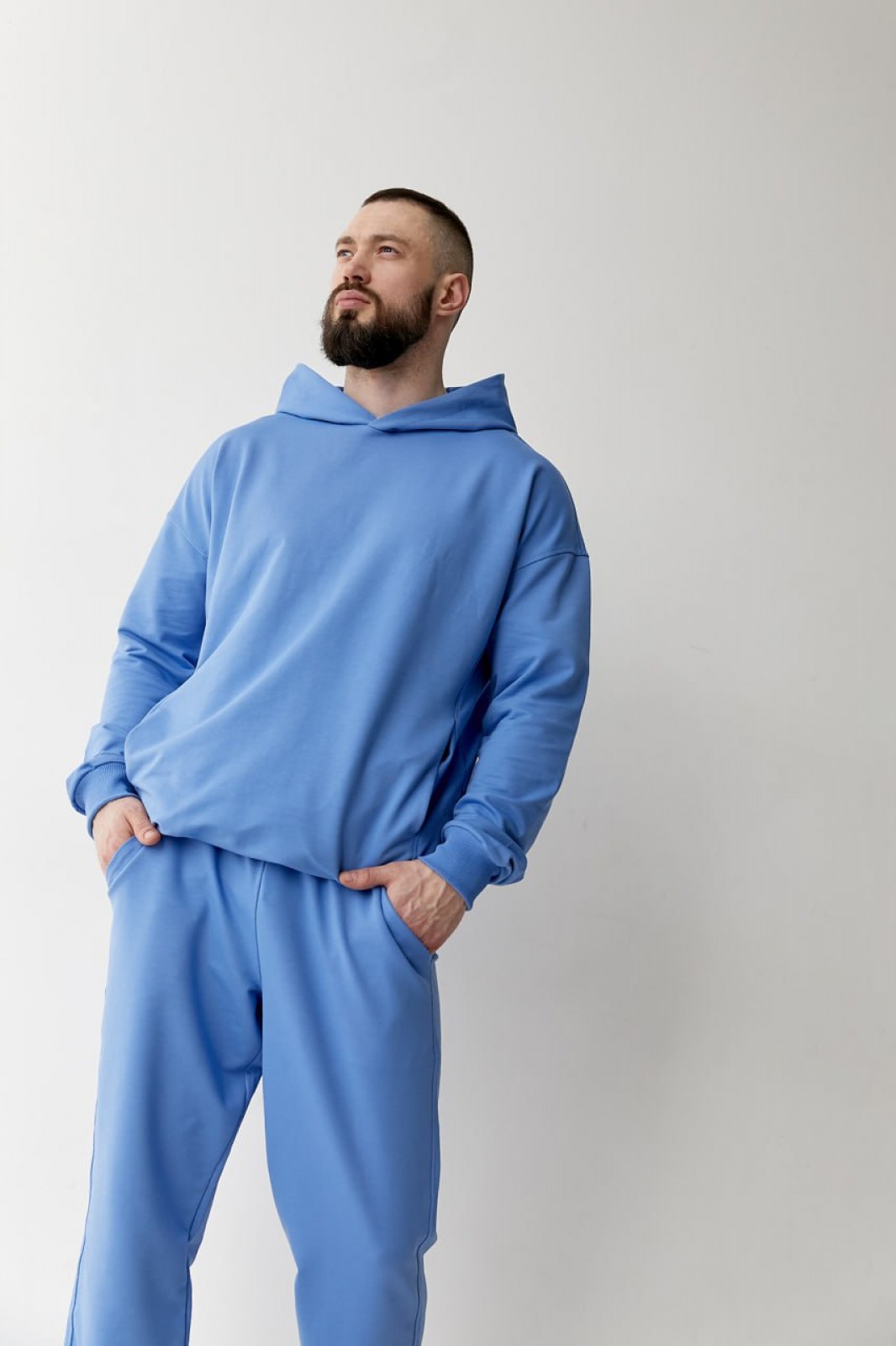 Чоловічий спортивний костюм колір блакитний р.XXXL 431322