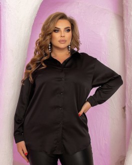 Жіноча блуза-туніка колір чорний р.48/52 447350