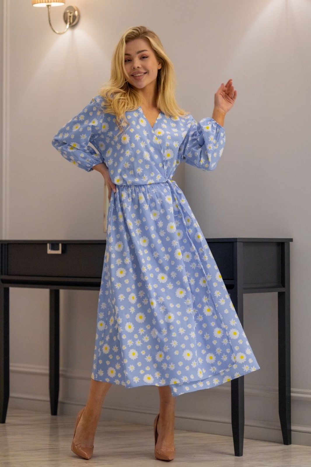 Жіноча сукня «Alora» колір блакитний р.S/M 433944