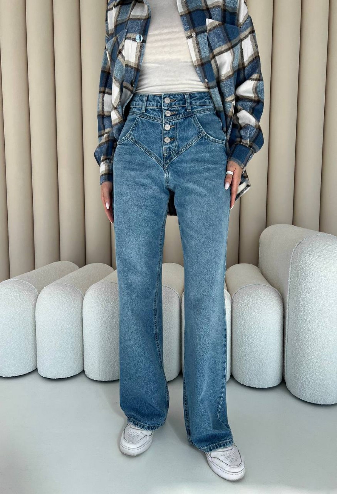 Жіночі джинси колір синій р.38 453389