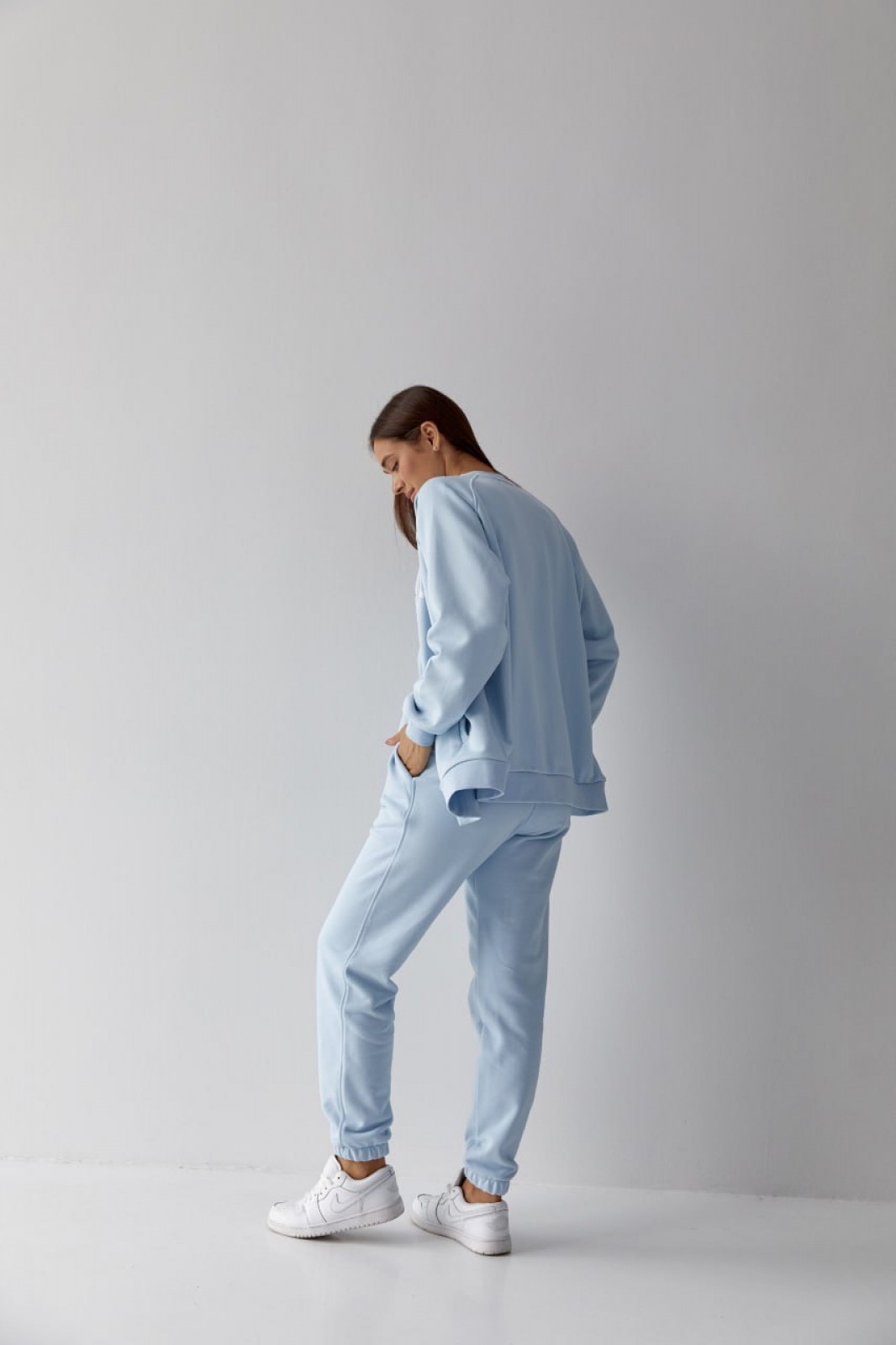 Жіночий костюм худі+джогери колір світло-блакитний р. XS 441439