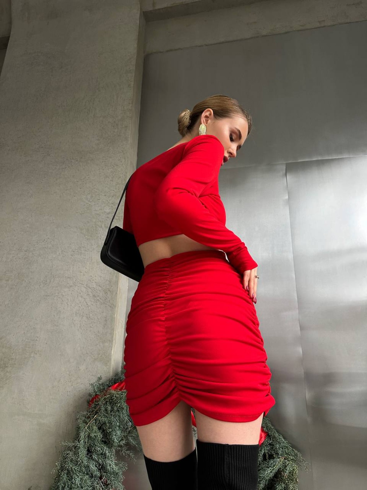 Жіноча сукня міні колір червоний р.42/44 448195