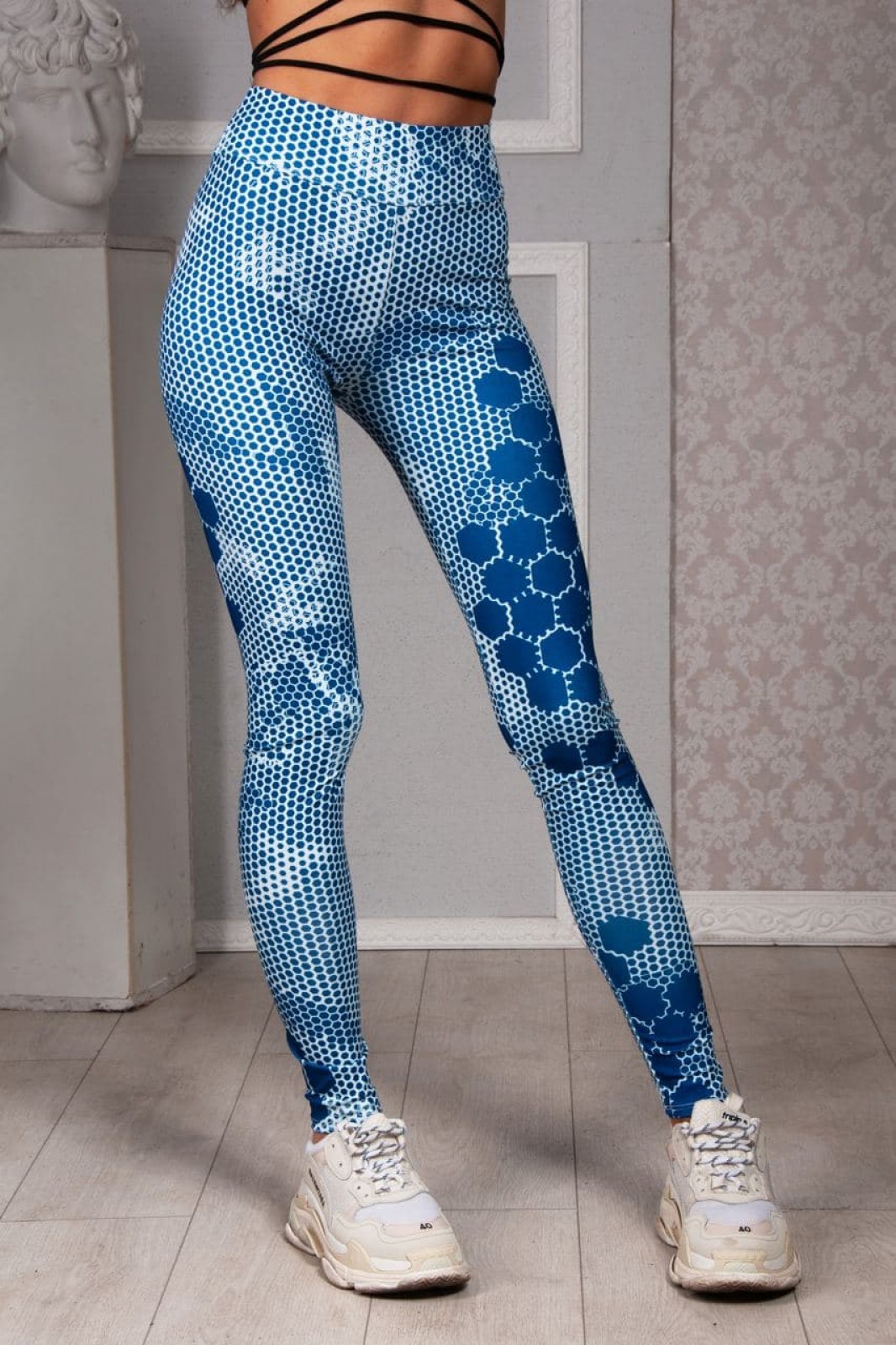 Жіночі лосини синього кольору р.XL 314923