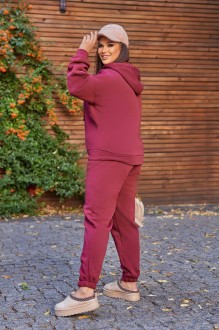 Жіночий спортивний костюм із тринитки колір бордо р.48/50 442337