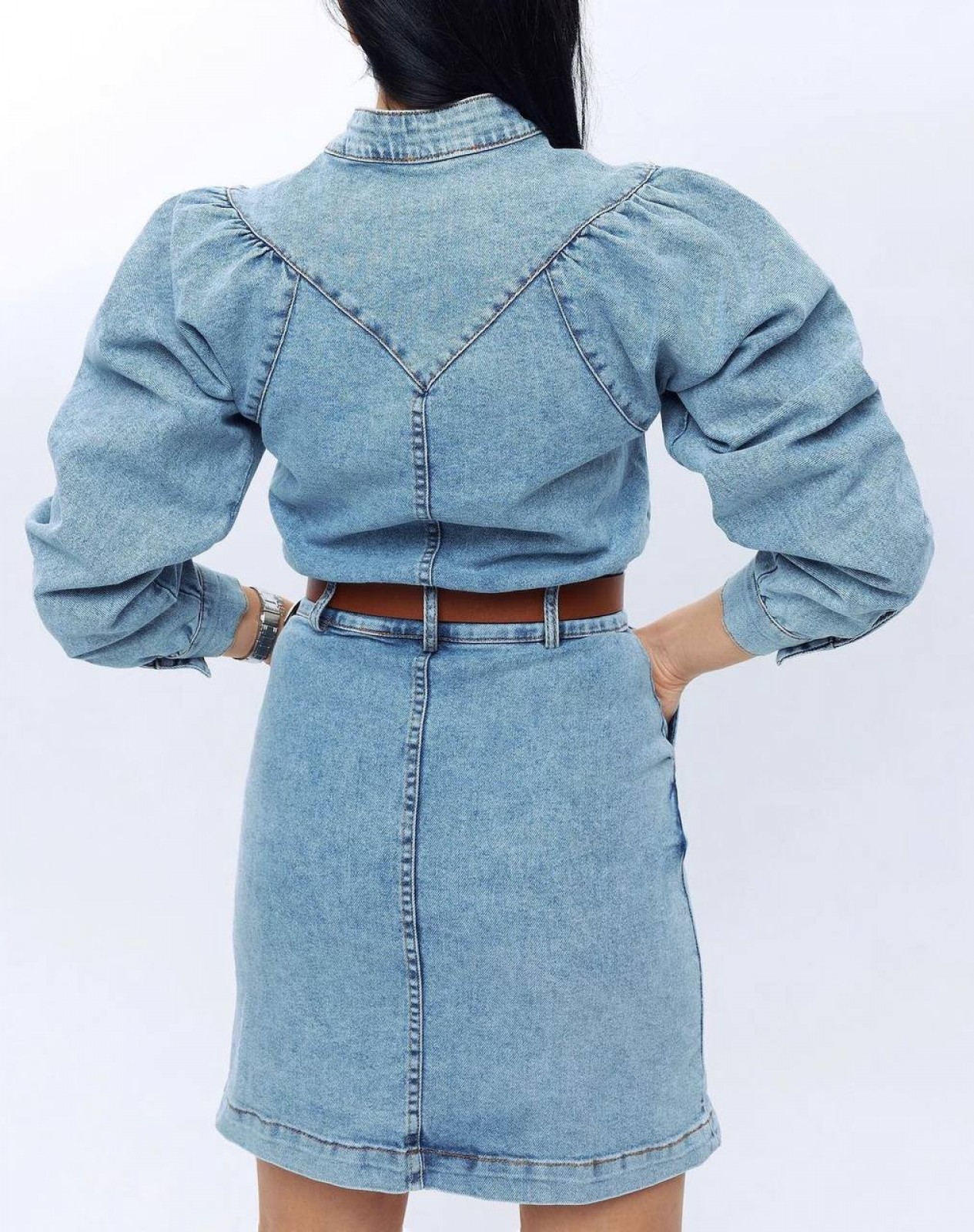 Жіноча коротка сукня &quot;PRO МРІЙЛИВІСТЬ&quot; колір світлий джинс р.XS 445675