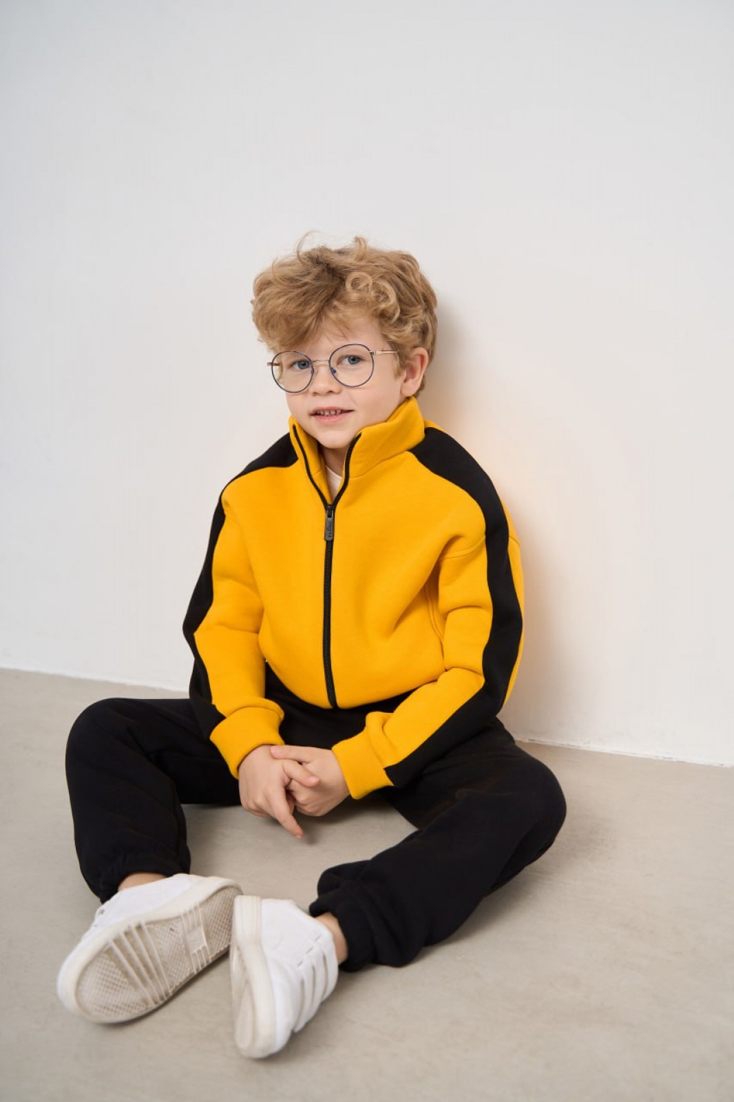 Теплий костюм для хлопчика колір жовтий р.122 447877