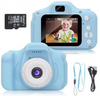 Детская фотокамера c 2.0″ дисплеем и с функцией видео синяя SKL11-290088