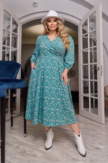 Жіноча вільна сукня із софту колір м'ята р.58/60 450100