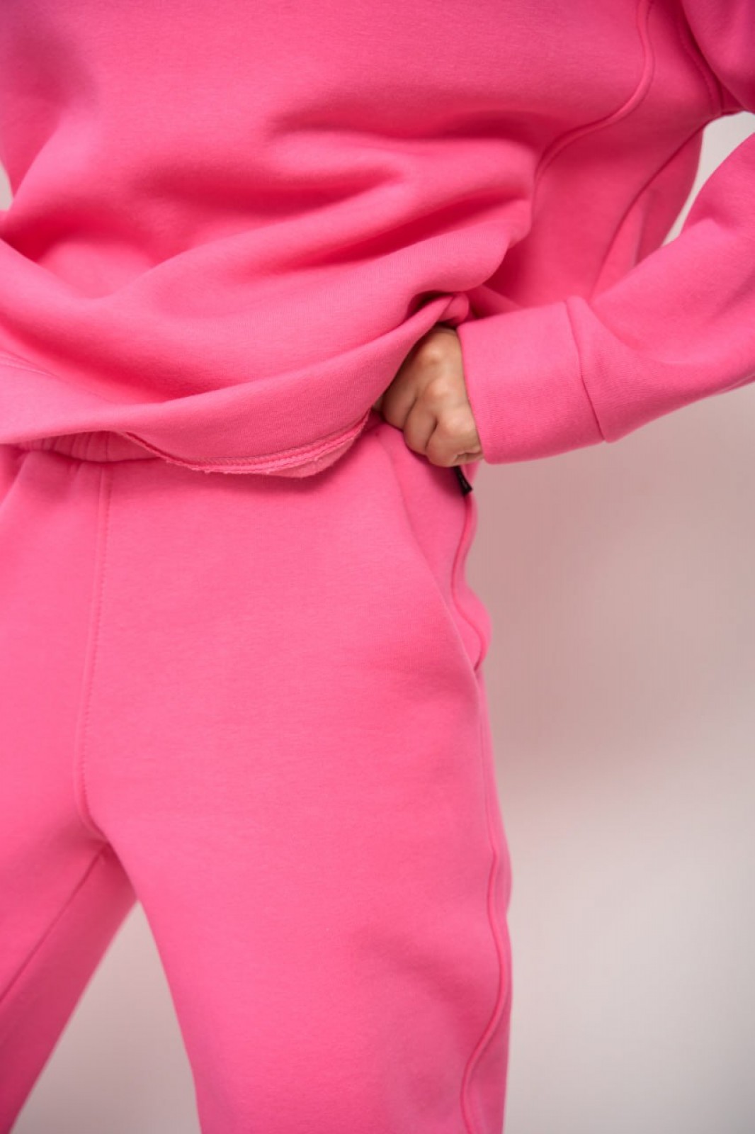 Жіночий теплий спортивний костюм колір барбі р.M 443445