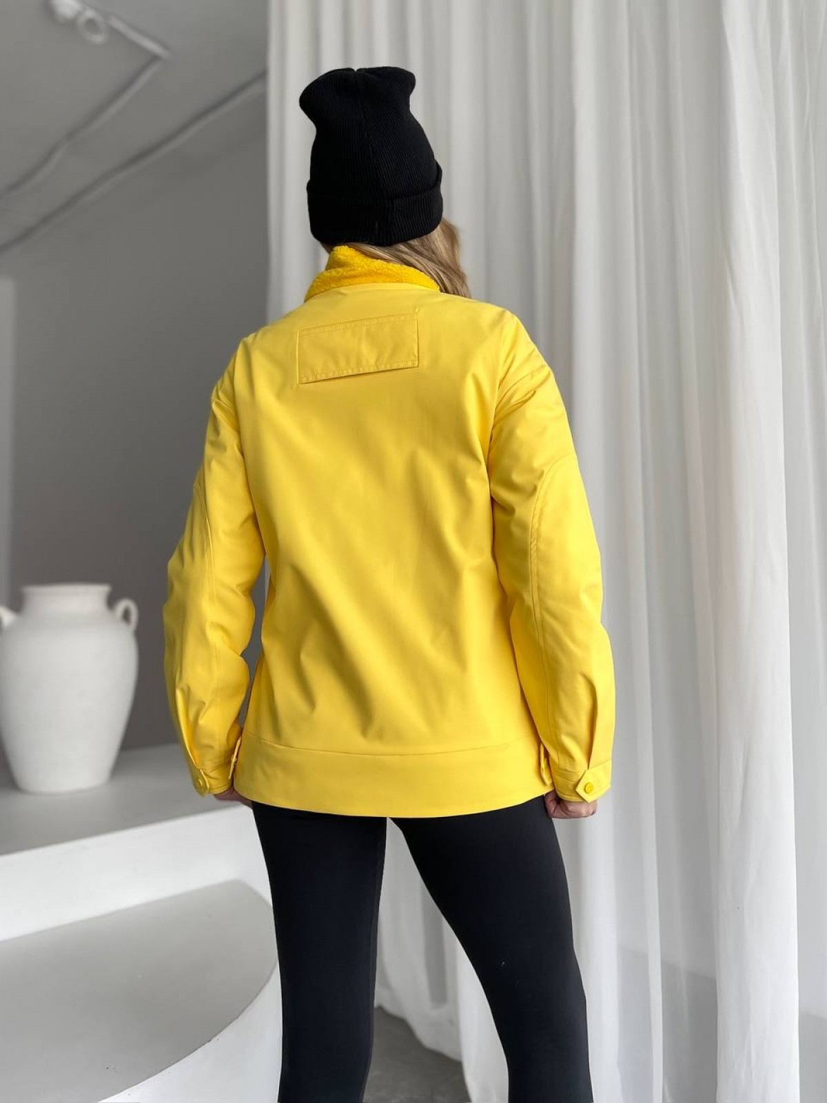Жіноча тепла куртка колір жовтий р.L 450294