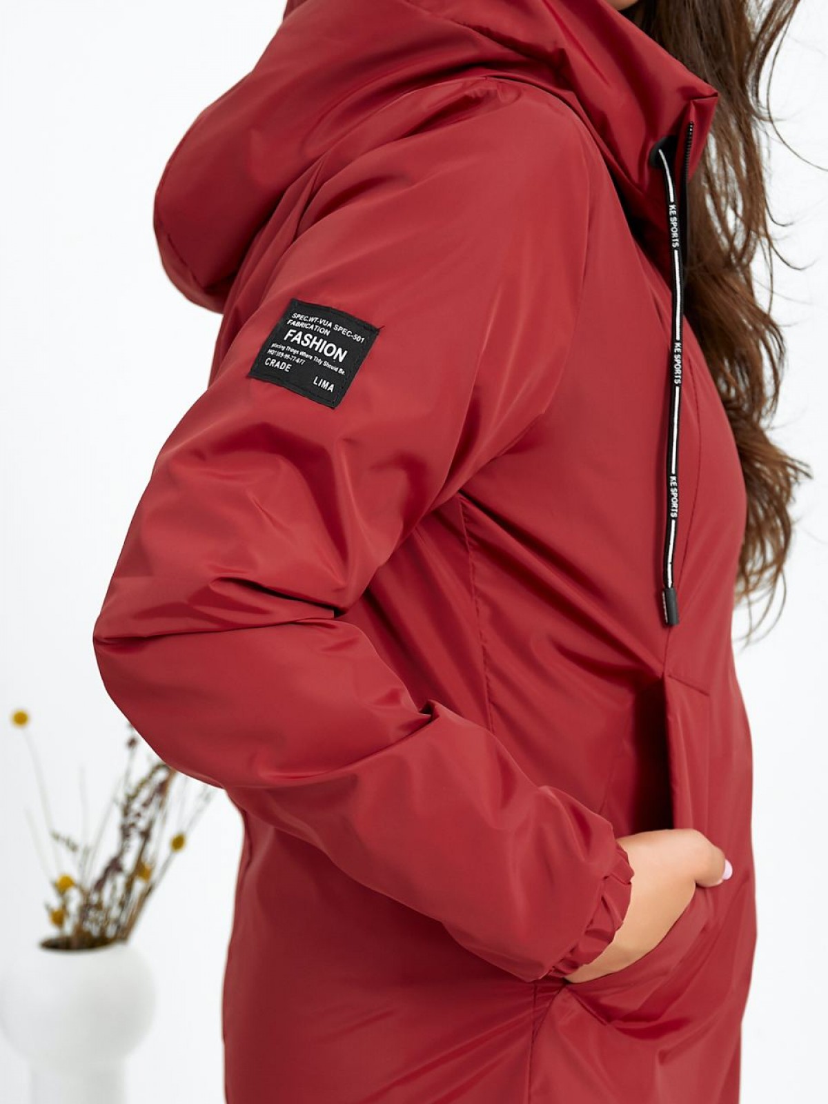 Жіноча куртка з плащової тканини р.52-54 322724