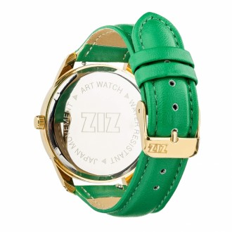 Годинник ZIZ Мінімалізм, ремінець смарагдово-зелений, золото і додатковий ремінець 142878
