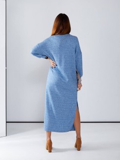 Жіноча сукня вільного крою з ангори колір блакитний р.48/52 449566