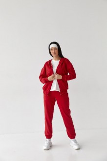 Жіночий спортивний костюм колір червоний  р.M 408344